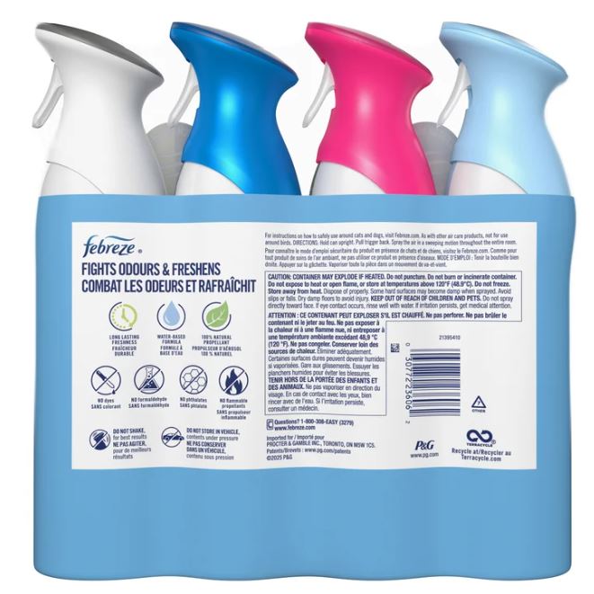 Febreze Air Refresher, Variety Pack 4-Count