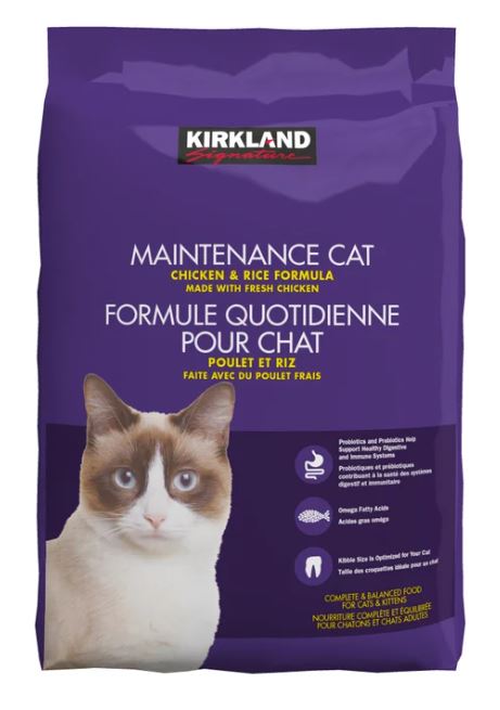 Kirkland Cat Food Chicken&Rice Formula 9.07kg
