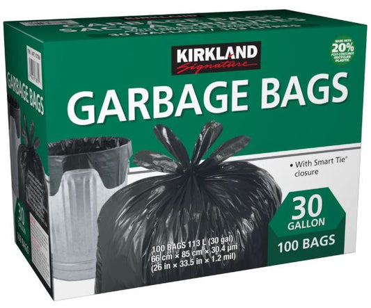 Kirkland Signature Smart Tie Garbage Bags 100Bags