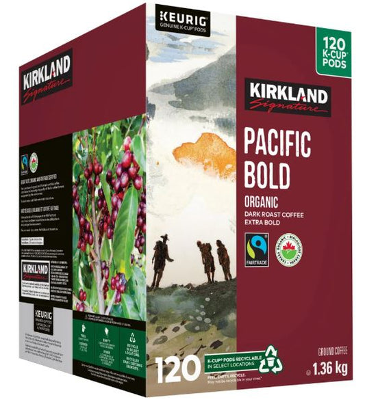 Kirkland Signature Organic Pacific Bold Coffee K-Cup Pods, 120Count