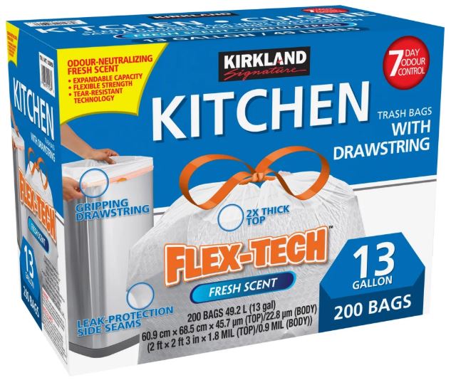 Kirkland Signature Scented Drawstring Kitchen Bags, 200Count