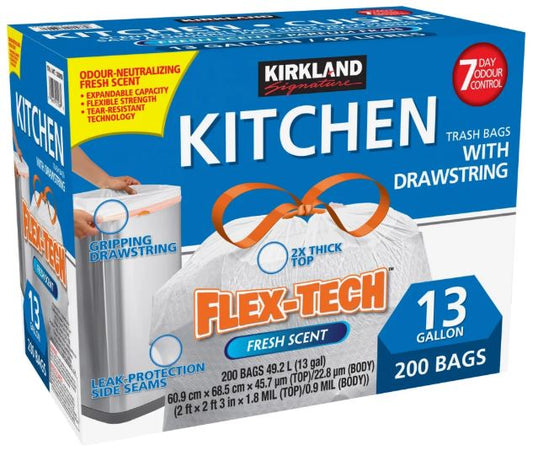 Kirkland Signature Scented Drawstring Kitchen Bags, 200Count